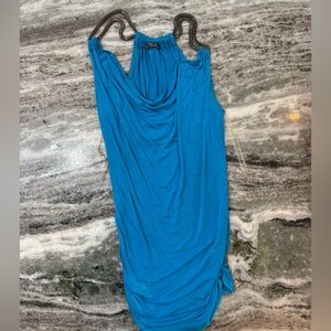 Blue Draped Women's Tank Top w/ Chain Straps Women’s Size Small